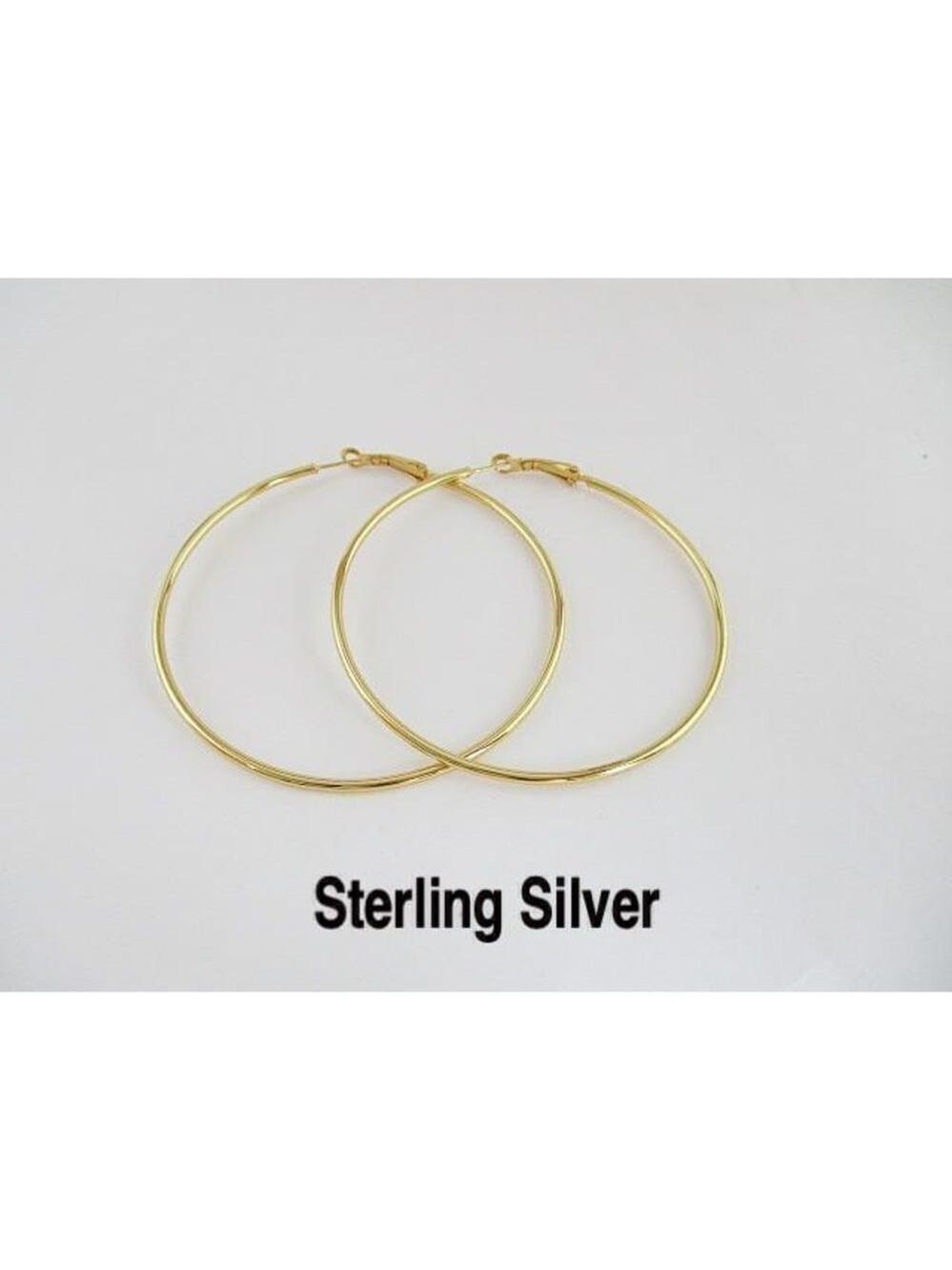 NWT Giani Bernini 18K Gold over SS 2x70mm Lever Back Hoop Earrings
